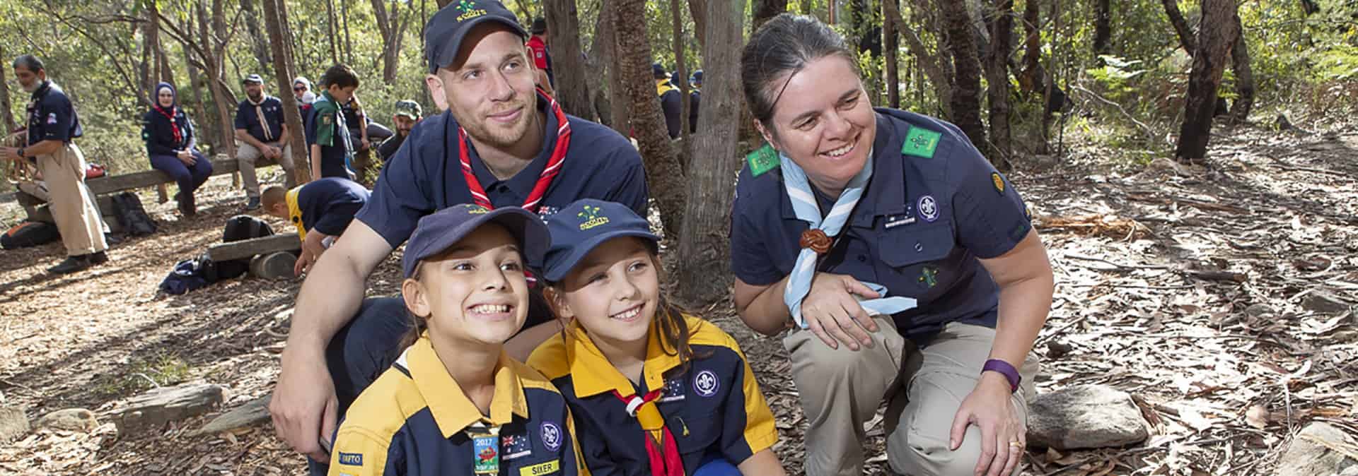 Leaders and Cubs at outdoors event